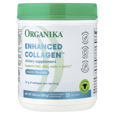Organika, Enhanced Collagen™, Sin sabor, 500 g (17,64 oz)