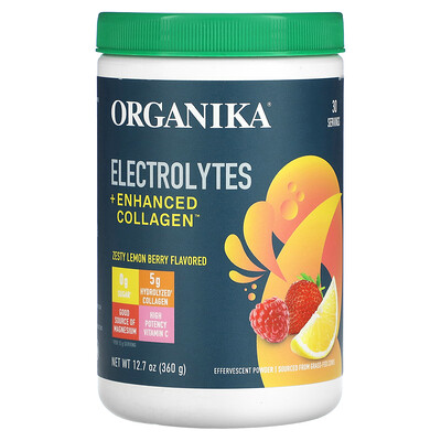 

Organika Electrolytes + Enhanced Collagen Zesty Lemon Berry 12.7 oz (360 g)
