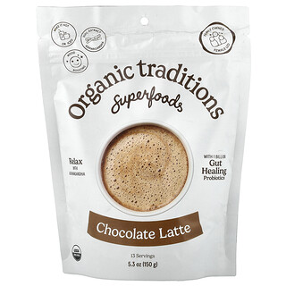 Organic Traditions, Superfoods, Chocolade Latte, 150 g