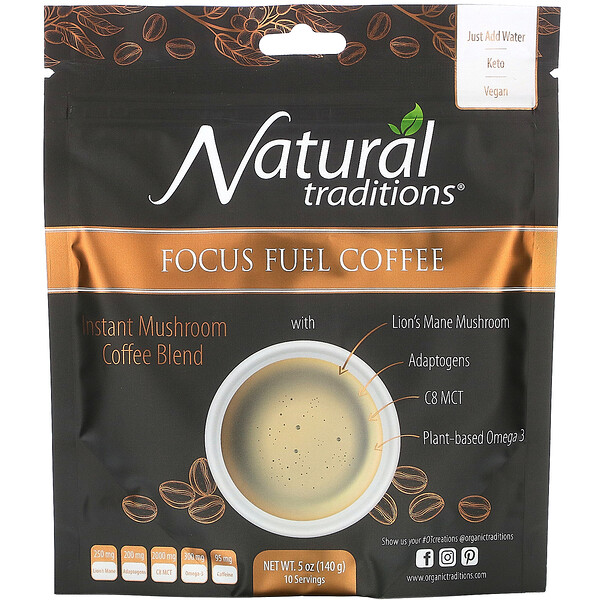 Organic Traditions, Focus Fuel Coffee, 5 oz (140 g) iHerb