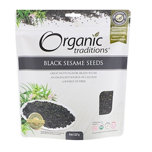 Отзывы о Organic Traditions, Black Sesame Seeds, 8 oz (227 g)