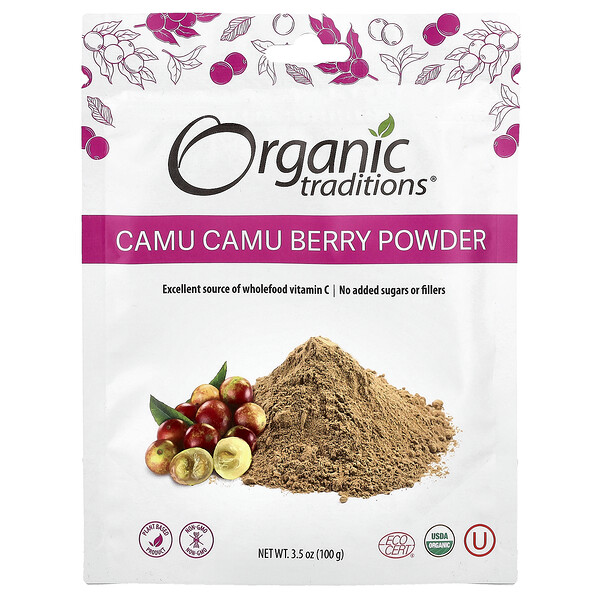 Organic Traditions Camu Camu Berry Powder,  3.5 oz (100 g)