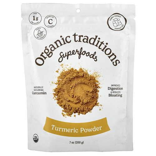 Organic Traditions Superfoods, Turmeric Powder, 7 oz (200 g)