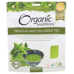 Organic Traditions, Premium Matcha Green Tea, 3.5 oz (100 g) отзывы