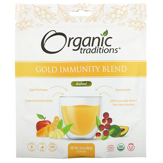Organic Traditions, Gold Immunity Blend, мгновенного действия, 80 г (2,8 унции)