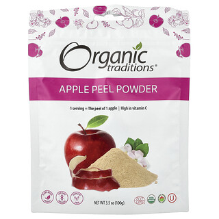 Organic Traditions, Poudre de zeste de pomme, 100 g