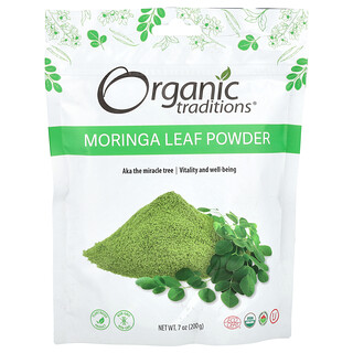 Organic Traditions, Порошок из листьев моринги, 200 г (7 унций)