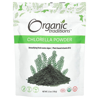 Organic Traditions, Clorela em pó, 150 g (5,3 oz)