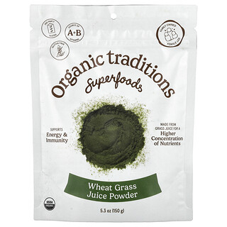 Organic Traditions, Hvedegræsjuicepulver, 150 g