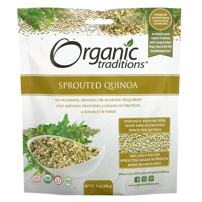 

Organic Traditions Sprouted Quinoa 12 oz (340 g)