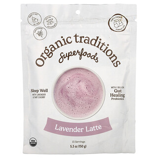 Organic Traditions, Superfood，薰衣花草拿铁，5.3 盎司（150 克）
