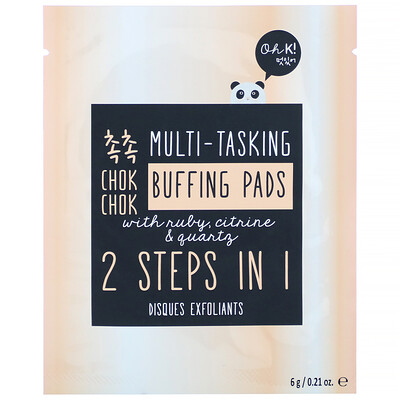 

Oh K! Chok Chok, Multi-Tasking Buffing Pads, 12 Pads, 0.21 oz (6 g) Each
