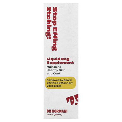Product Image for Oh Norman, Stop Itching! Liquid Dog Supplement , 1 fl oz (30 m)