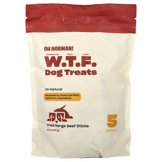 Oh Norman, Dog Treats, Free Range Beef Sticks, Sticks mit Freilandrindfleisch, 170 g (6 oz.)