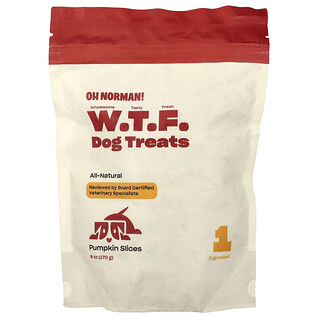 Oh Norman, Petiscos para Cães, Fatias de Abóbora, 170 g (6 oz)
