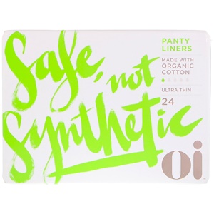 Отзывы о Oi, Organic Cotton Panty Liners, Ultra Thin, 24 Liners