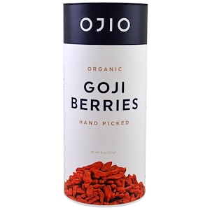 Купить Ojio, Органические ягоды годжи, собраны вручную, 8 унций (227 г)  на IHerb