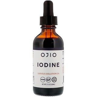 Ojio, Iodine, Lugol's Solution 2%, 2 fl oz (60 ml)