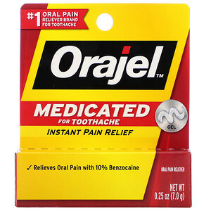 Отзывы о Orajel, Medicated For Toothache, Instant Pain Relief Gel, 0.25 oz (7.0 g)