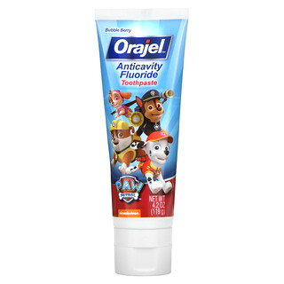 Orajel, Paw Patrol Anticavity Fluoride Toothpaste، فقاقيع التوت، 4.2 أوقية (119 غرام)
