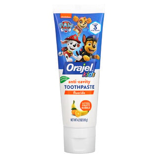 Orajel, Paw Patrol Anticavity Fluoride Toothpaste, 2-10 Years, Natural Fruity Bubble, 4.2 oz (119 g)