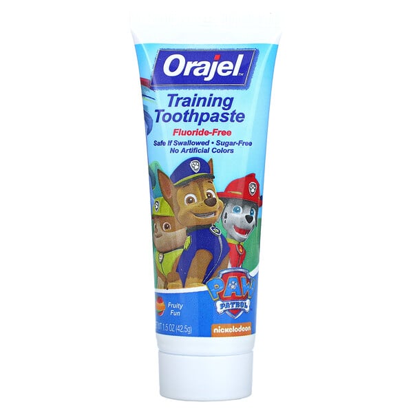 Orajel, Paw Patrol Training Toothpaste, Fluoride Free, Fruity Fun, 1.5 oz (42.5 g)