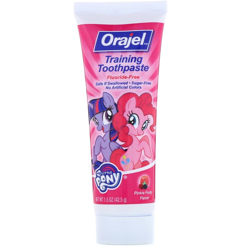 Orajel, My Little Pony Training Toothpaste, Flouride Free, Pinkie ...