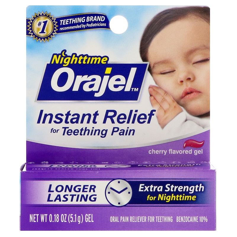 Orajel, Nighttime Instant Teething Pain Relief Gel, Cherry