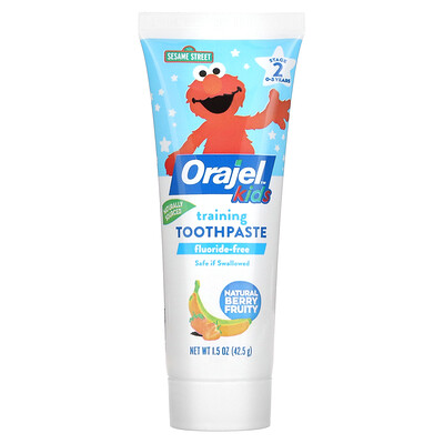 Купить Orajel Elmo Training Toothpaste, без фтора, от 3 месяцев до 4 лет, Berry Fun, 42, 5 г (1, 5 унции)