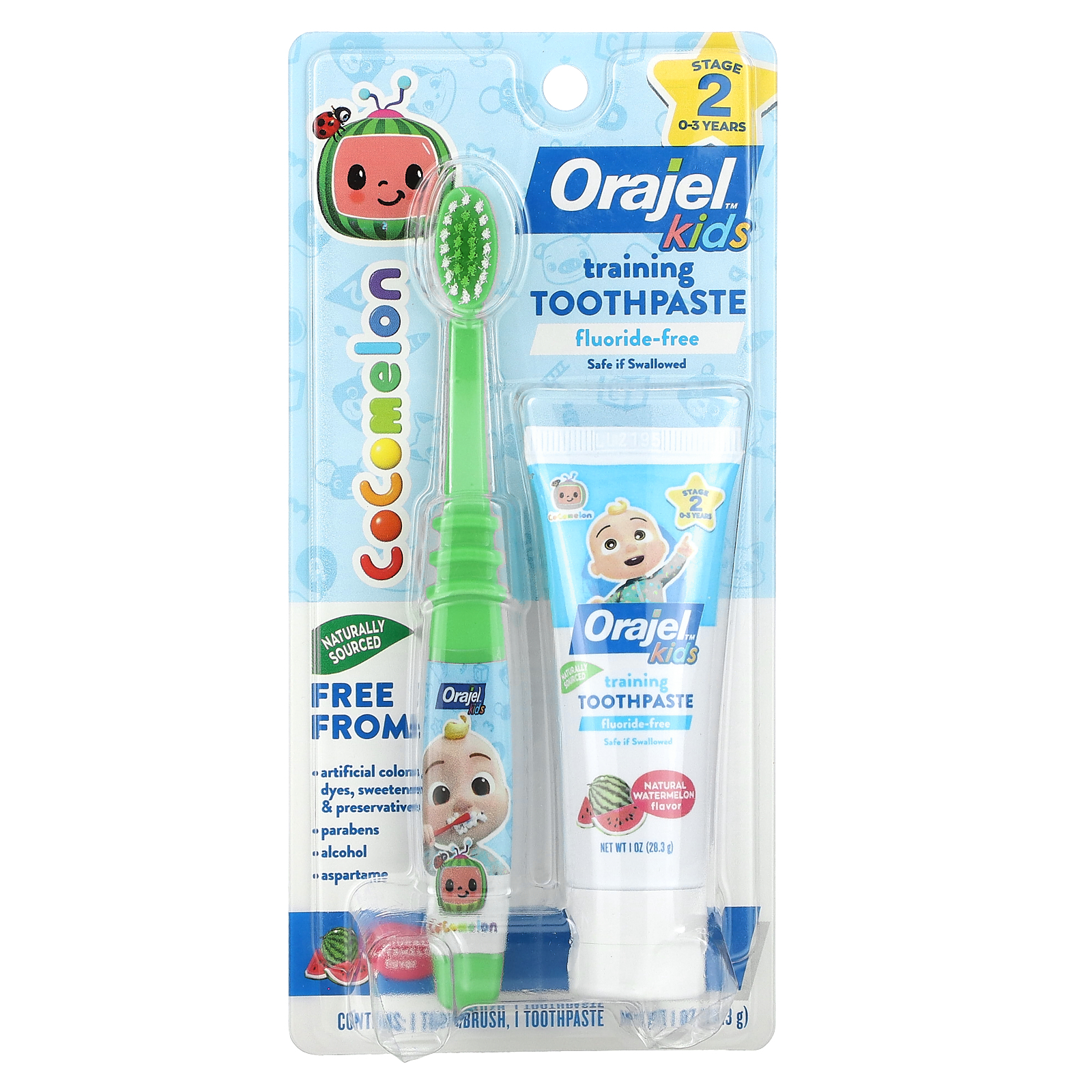 Orajel, Kids, Cocomelon Training Toothpaste with Toothbrush, Fluoride ...