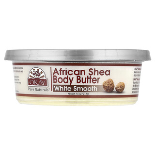Okay Pure Naturals, African Shea Butter For Skin & Hair, White Smooth, 7.5 oz (212 g)