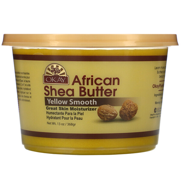 Okay Pure Naturals‏, African Shea Butter, Yellow Smooth, 13 oz (368 g)