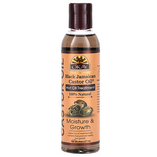 Okay Pure Naturals, Aceite de ricino negro jamaiquino, Tratamiento con aceite caliente`` 177 ml (6 oz)