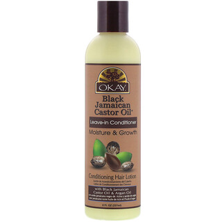 Okay Pure Naturals, Black Jamaican Castor Oil, Condicionador Leave-in, 237 ml (8 fl oz)