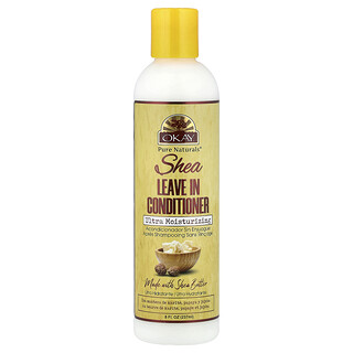 Okay Pure Naturals, Acondicionador ultrahumectante sin enjuague, Karité, 237 ml (8 oz. Líq.)