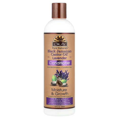 Okay Pure Naturals, Schwarzes Jamaikanisches Rizinusöl®, Conditioner, Lavendel, 355 ml