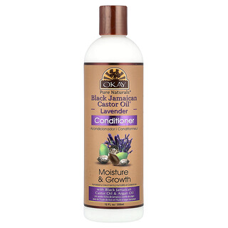 Okay Pure Naturals, Aceite de ricino negro jamaiquino, Acondicionador, Lavanda, 355 ml (12 oz. Líq.)