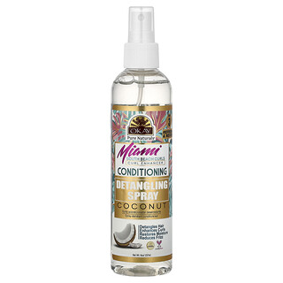 Okay Pure Naturals, Miami South Beach Curls, Curl Enhancer Conditioning Detangling Spray, Coconut, 8 oz (237 ml)