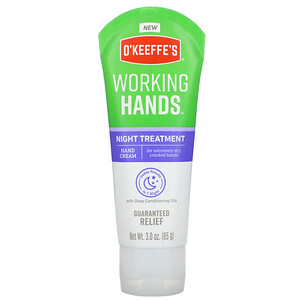 Отзывы о ОКиффес, Working Hands, Night Treatment, Hand Cream, 3.0 oz (85 g)