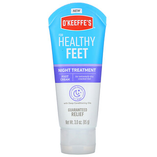 O'Keeffe's, أقدام صحية، علاج ليلي، كريم للقدمين، 3.0 أونصة (85 جم)