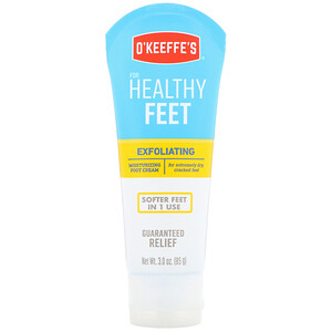 ОКиффес, Exfoliating Moisturizing Foot Cream, For Extremely Dry, Cracked Feet, 3 oz (85 g) отзывы покупателей