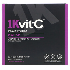 1Kvit-C, Vitamin C, Calm, Effervescent Drink Mix, Natural Orange Flavor, 1,000 mg, 30 packets. 0.23 oz (6.50 g) Each отзывы