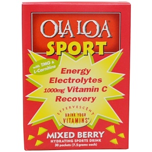 Отзывы о Ола Лоа, Energy Electrolytes Vitamin C Recovery, Mixed Berry, 1000 mg, 30 Packets, (7.5 g) Each