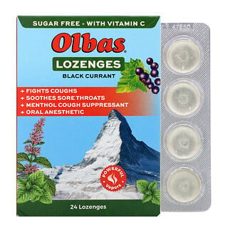 Olbas Therapeutic, 사탕 정제, 맥시멈 스트렝스, 설탕 무함유, 블랙커런트, 사탕 정제 24정