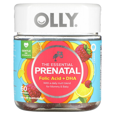 

OLLY The Essential Prenatal Folic Acid + DHA 60 Gummies