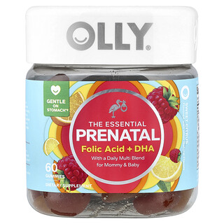 OLLY, The Essential, добавка для беременных, фолиевая кислота и ДГК, со вкусом сладких цитрусов, 60 жевательных таблеток