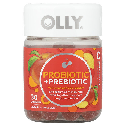 Olly Probiotic + Prebiotic, Peachy Peach , 30 Gummies