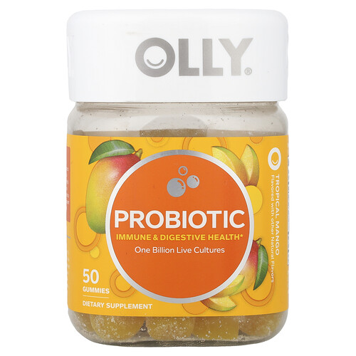 OLLY Gommes Probiotiques Mangue, 50 gommes