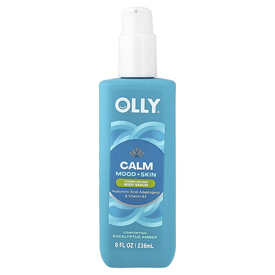 OLLY, Calm, Sérum corporal con vitaminas, Reconfortante ámbar y eucalipto, 236 ml (8 oz. líq.)