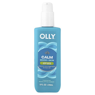 OLLY, Calm, Sérum pour le corps enrichi en vitamines, Ambre et eucalyptus réconfortants, 236 ml